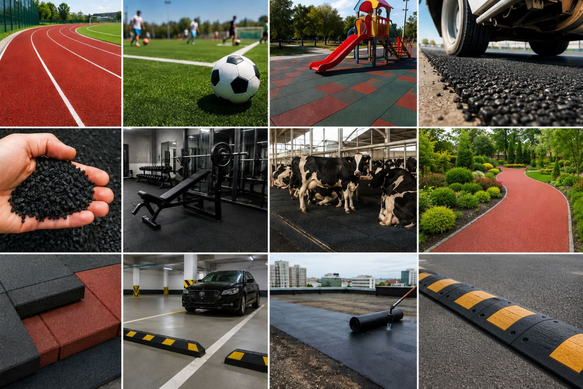 Applications of rubber crumb Applications of rubber crumb